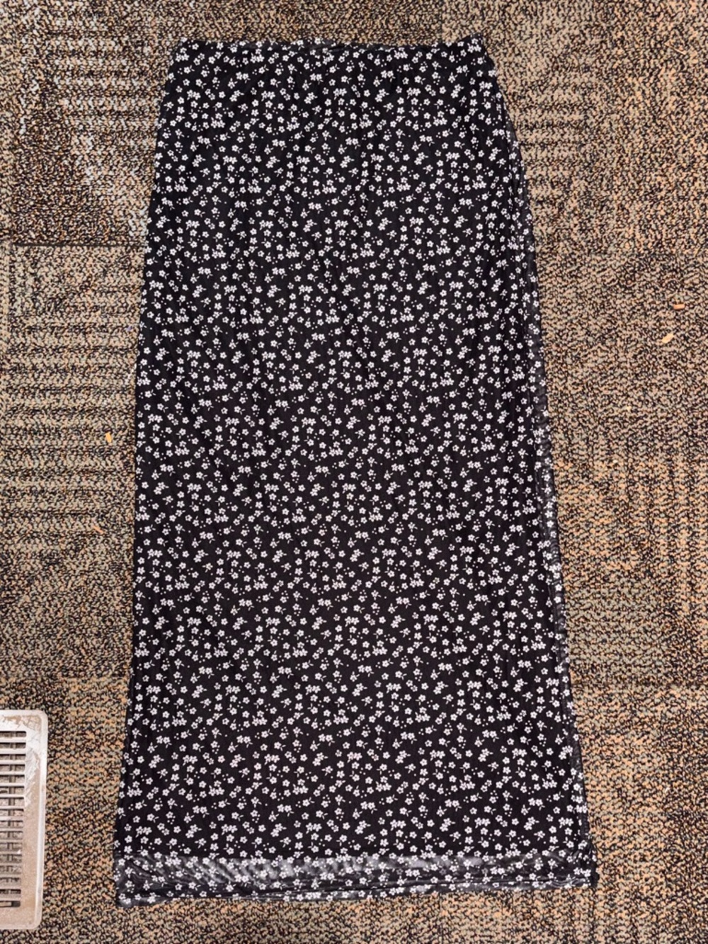 No Boundaries Black Floral Maxi Skirt